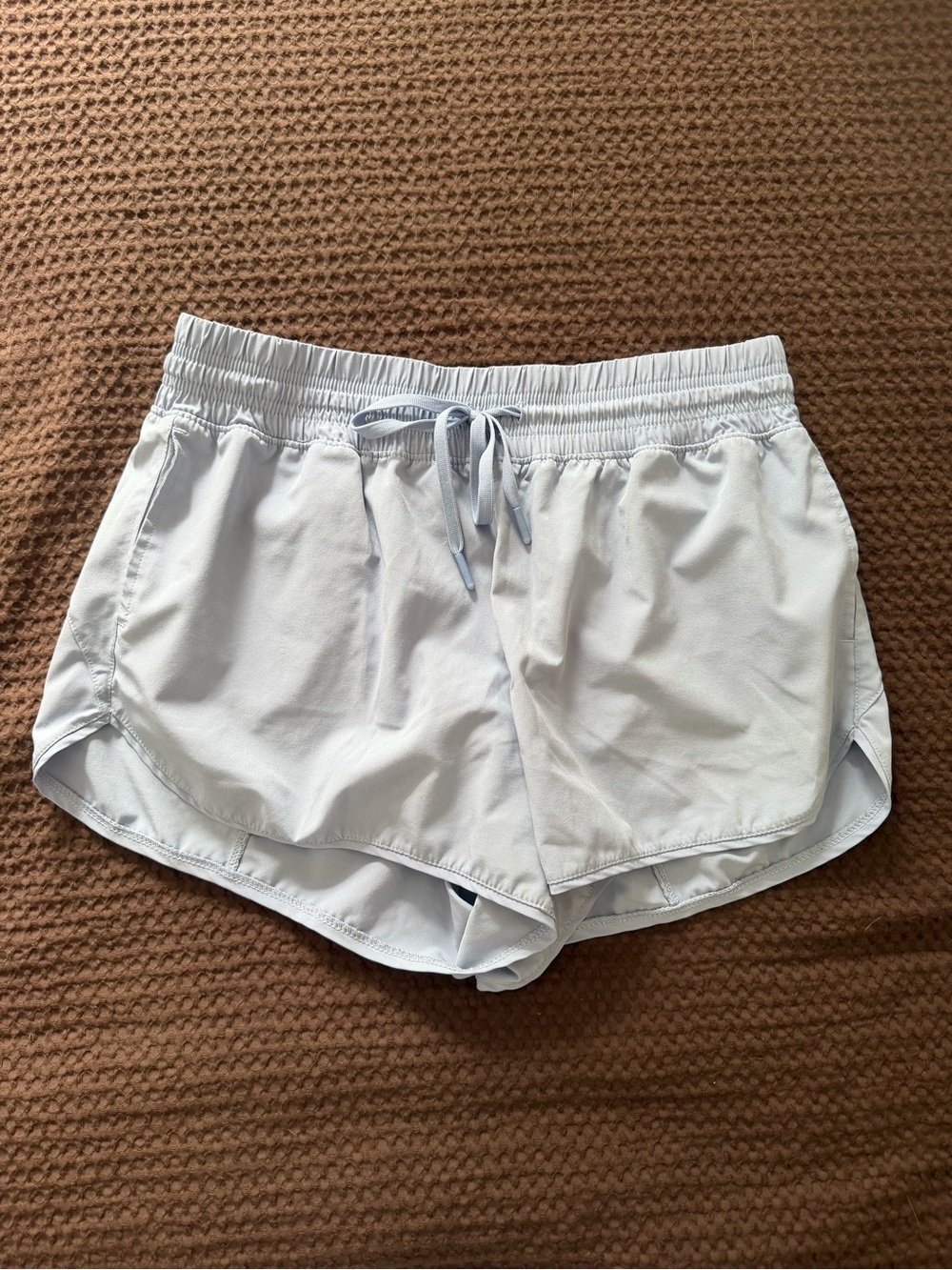 Light Blue Women’s Athletic Shorts with Drawstring